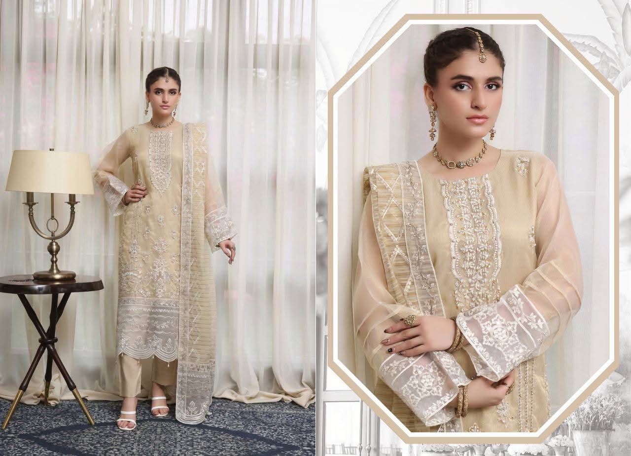Alvin Beige Luxury Embroidered Collection