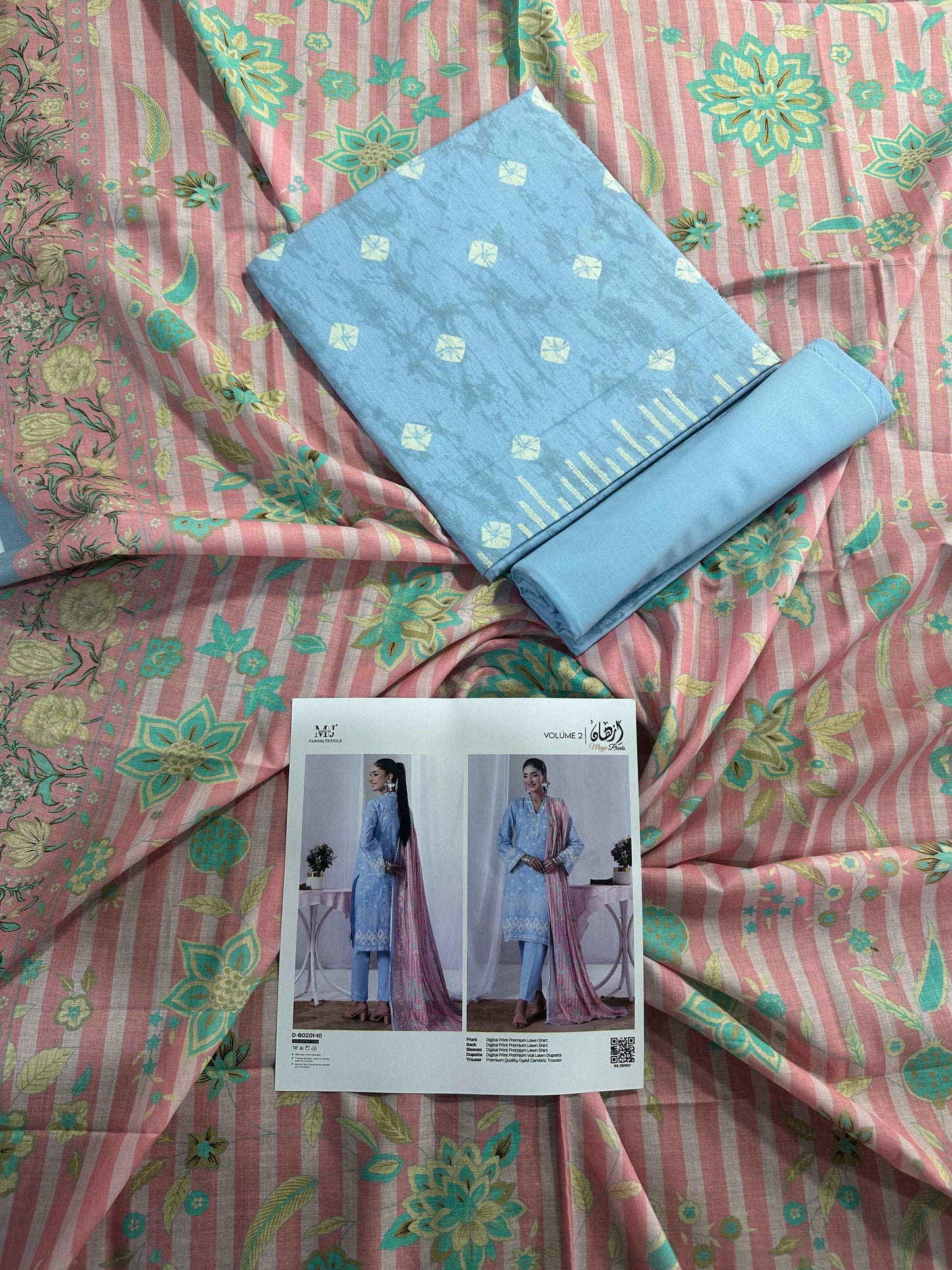 ✨ Izhan Magic Prints by MJ ✨ Lawn Unstitched Lawn 100% Original Lawn 3 Pieces ❤️🔥