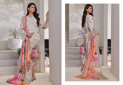 MOOSAJEE EMBROIDERY PATCH ORIGINAL CUTWORK LAWN 3PIECE 👌🔥