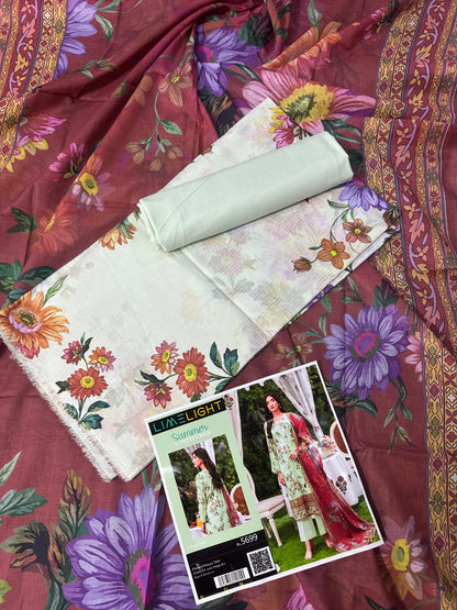 🌼 LIMELIGHT BANADORA 3PCS 🌼  2026 ☀️💎 3 Piece Unstitched Lawn 💎