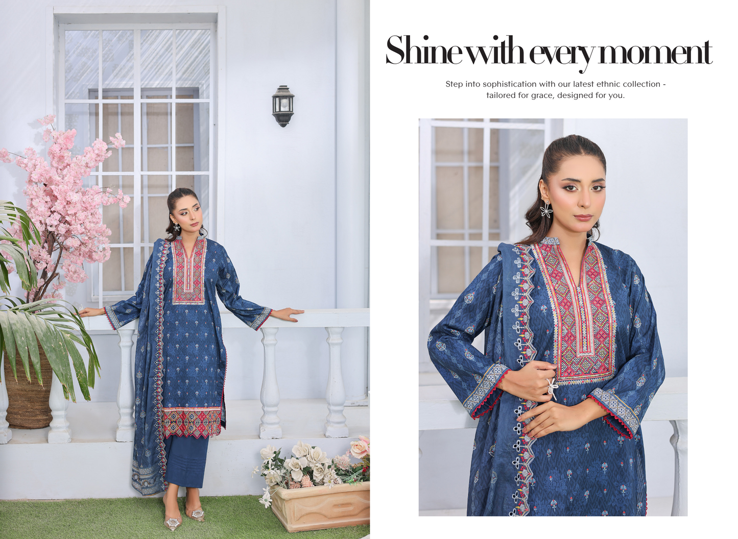 MTF AKASHA DIGITAL PRINTED EMBROIDERED DORIA LAWN COLLECTION