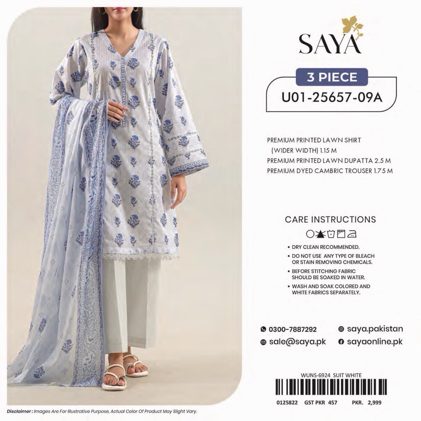 Saya Unstitched Printed 100% Original Cotton 3 PCs Suit In WHOLESALE PRICE 💯✨