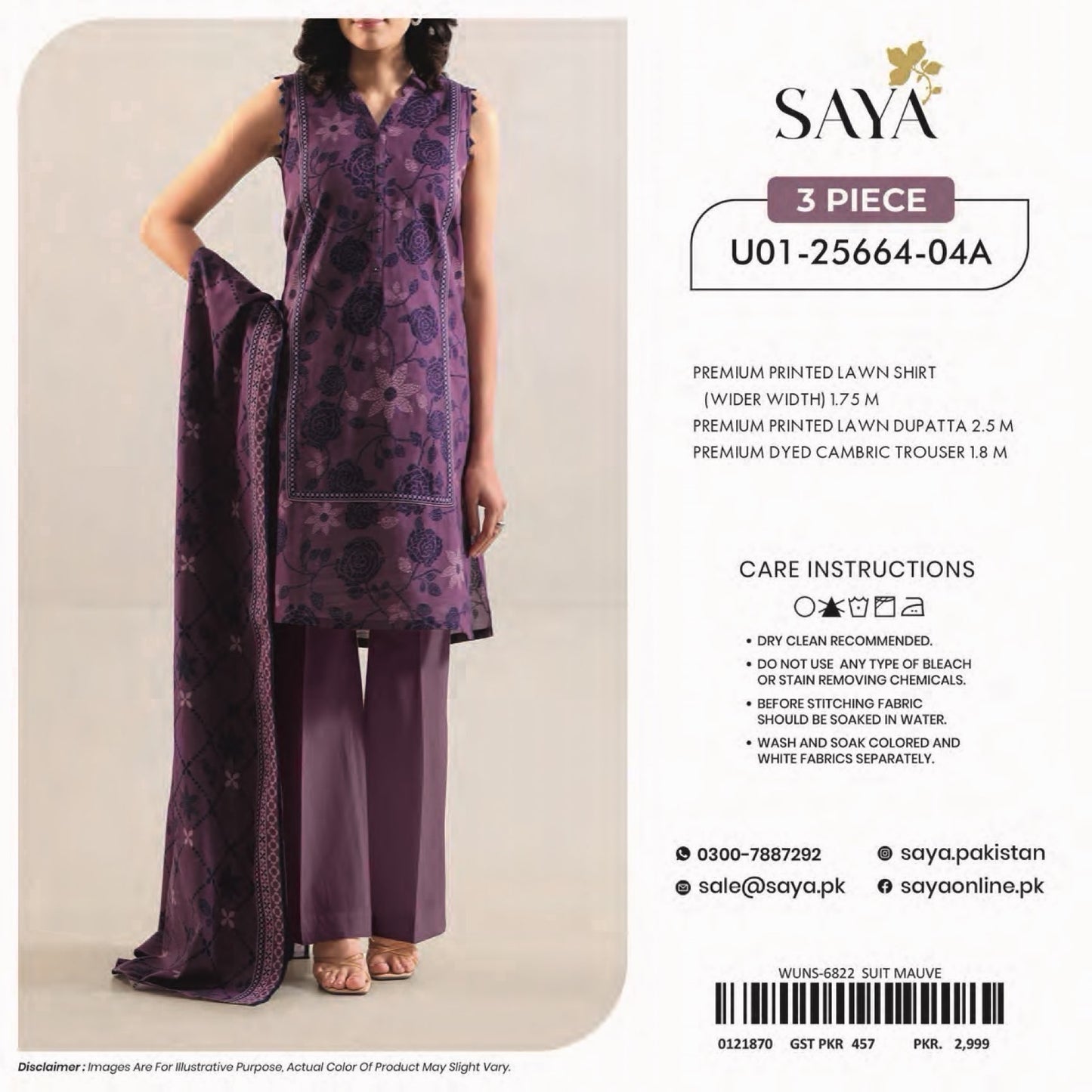 Saya Unstitched Printed 100% Original Cotton 3 PCs Suit In WHOLESALE PRICE 💯✨