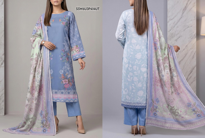 Eshaal Premium 3PC Lawn Collection Design No# SSW6U3P414UT