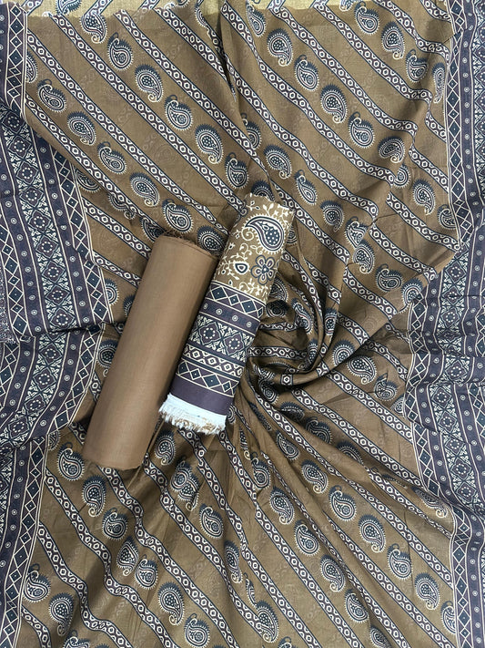 ZAMAN PRINTED UNSTITCHED 3PCS COLLECTION