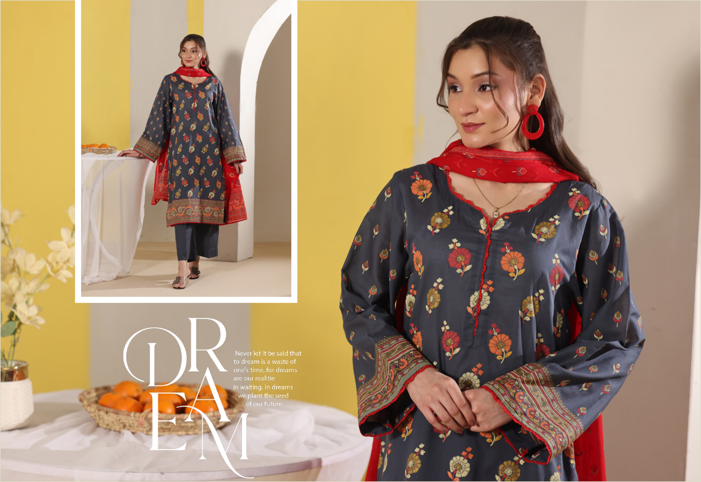 BANARSI BY MJ SIGNATURE DIGITAL PRINTED 3PC LAWN COLLECTION Design #D-A0301-08
