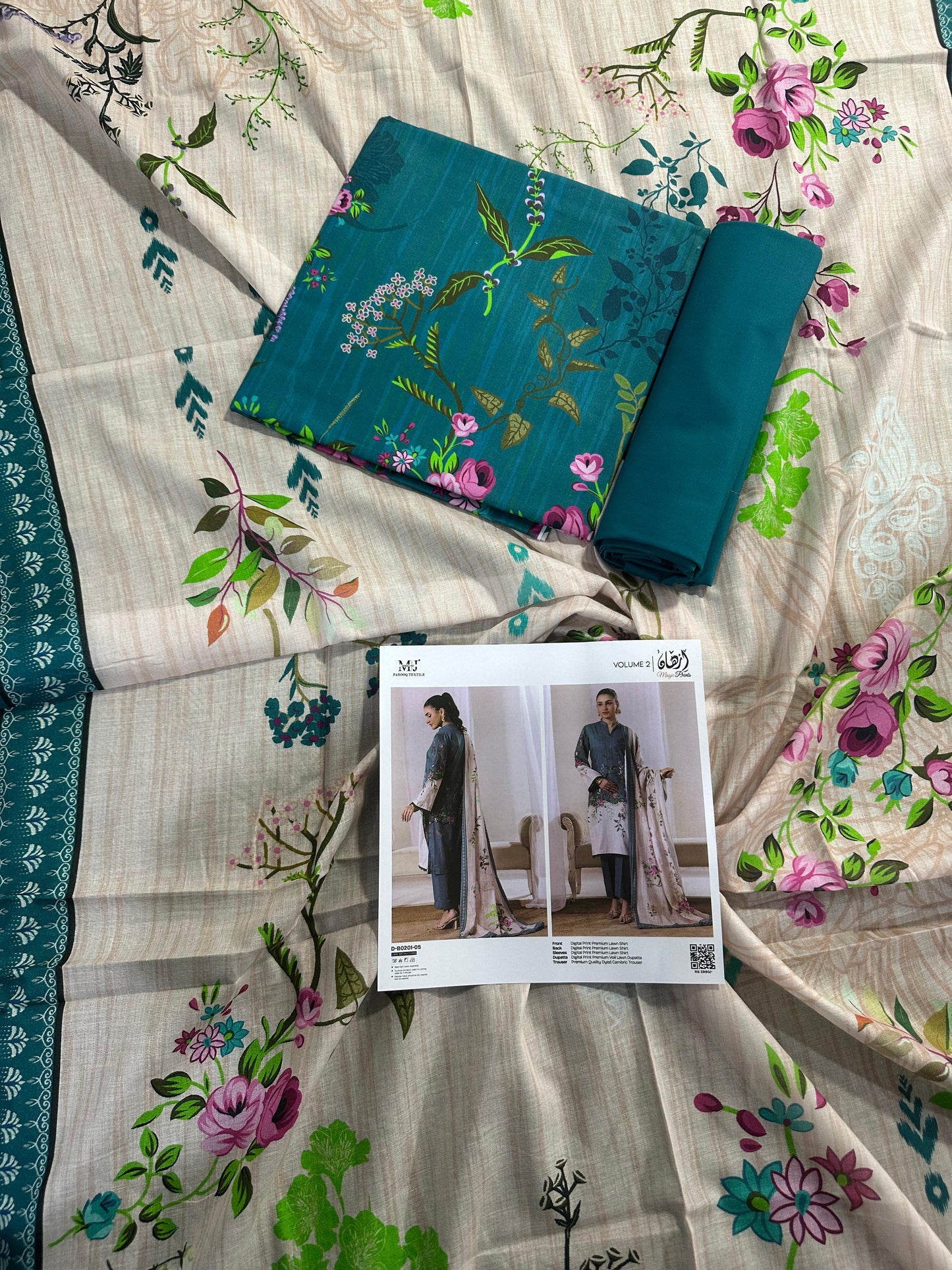 ✨ Izhan Magic Prints by MJ ✨ Lawn Unstitched Lawn 100% Original Lawn 3 Pieces ❤️🔥