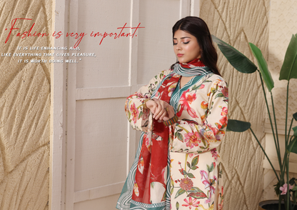 Inaaya Ali Lawn 3 Piece Collection 2026 By Arham Textile
