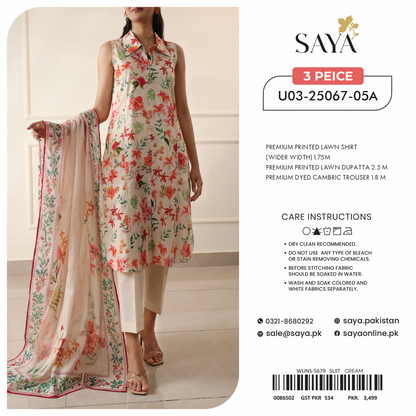 Saya Box Randomly Unstitched 100% Original LAWN 3P Suit In WHOLESALE PRICE 💯✨
