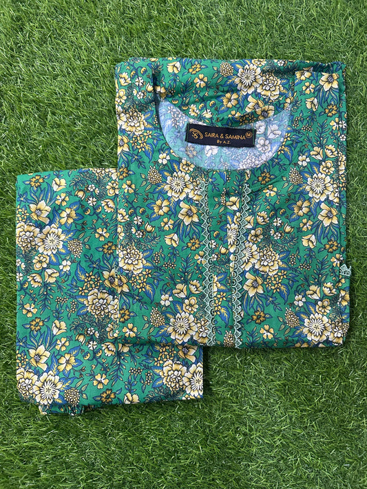Saira & Samina Stitched 2PCs (S+T) Collection