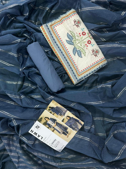 Zellbury D.C:-WUS26X30706 Glitter Paste Print Lawn 3Pcs Collection