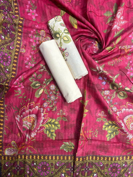 ZAMAN D-20 PRINTED UNSTITCHED 3PCS COLLECTION