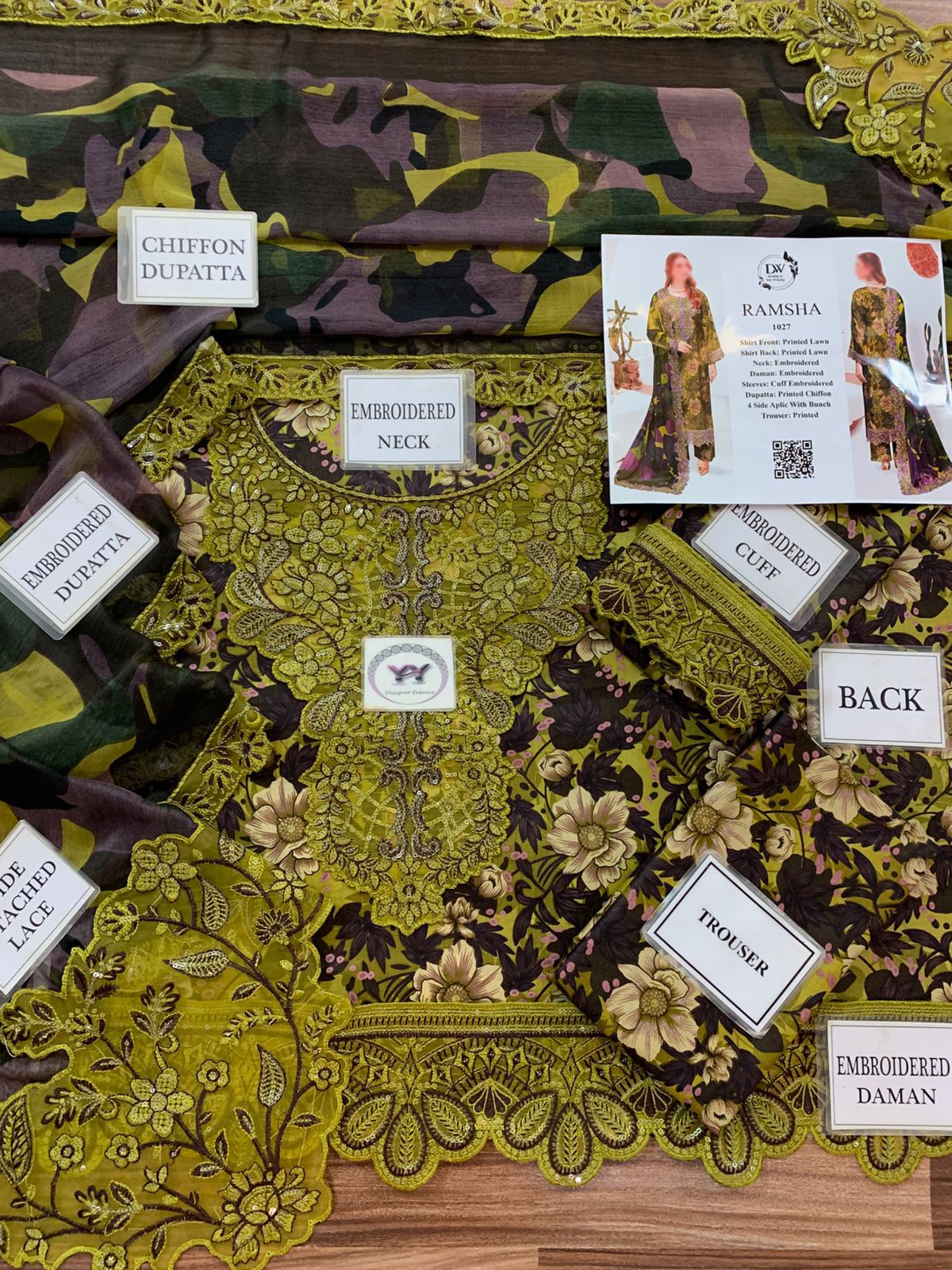 RAMSHA Elegant 3PC Unstitched Lawn Suit Collection
