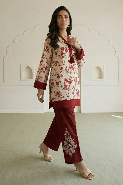 Zellbury D.C:-WUS26E20871  Embroidered Textured Lawn 2Pcs Collection