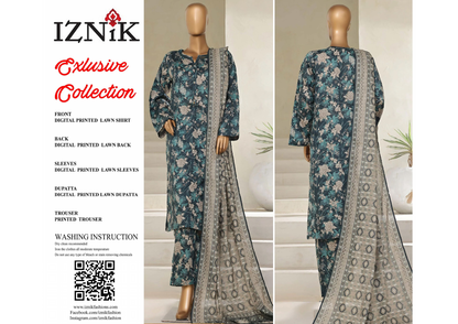 Iznik Lawn Unstitched 3 Pieces in Wholesale Price 🔥🧡