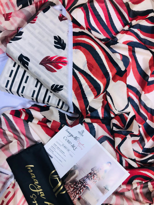 100% Original Inaya Ali Unstitched by MJ Arhum Textile Lawn Unstitched 3 Pieces ❤️🔥