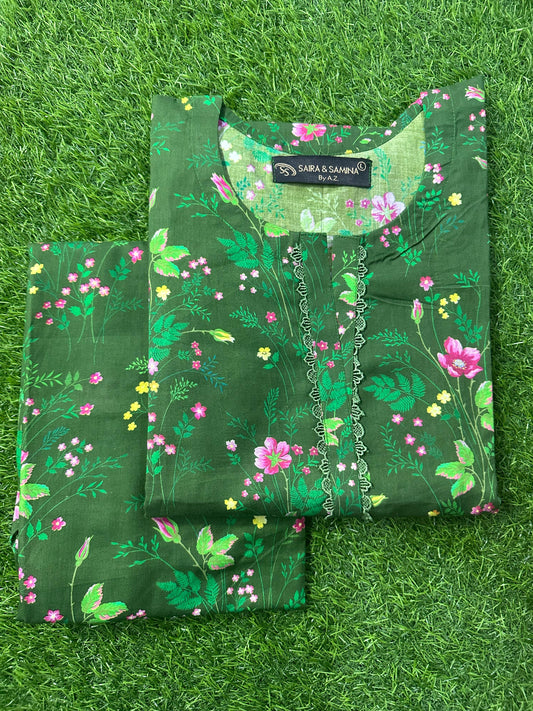 Saira & Samina Stitched 2PCs (S+T) Collection