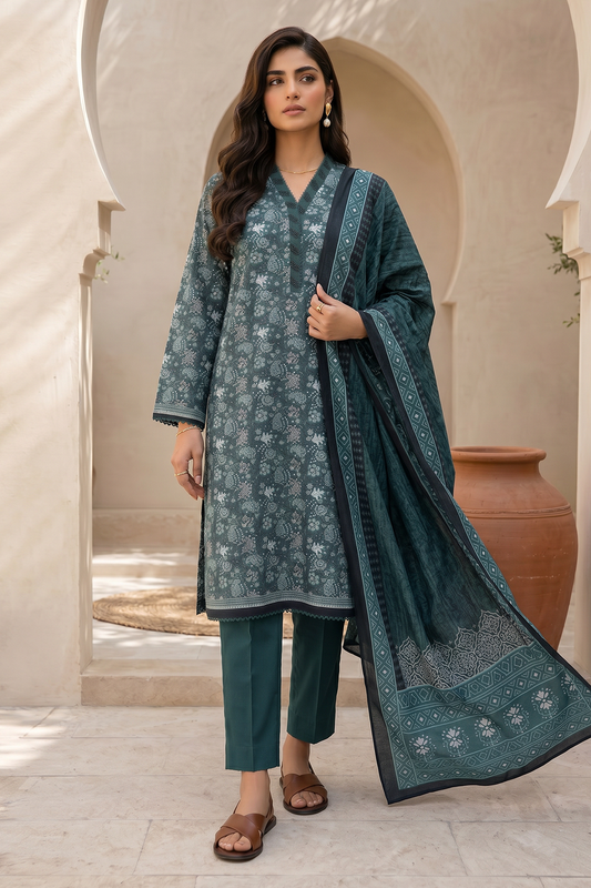 Zellbury (D.C:- WUS26X38054) Unstitched 3pcs Lawn Collection