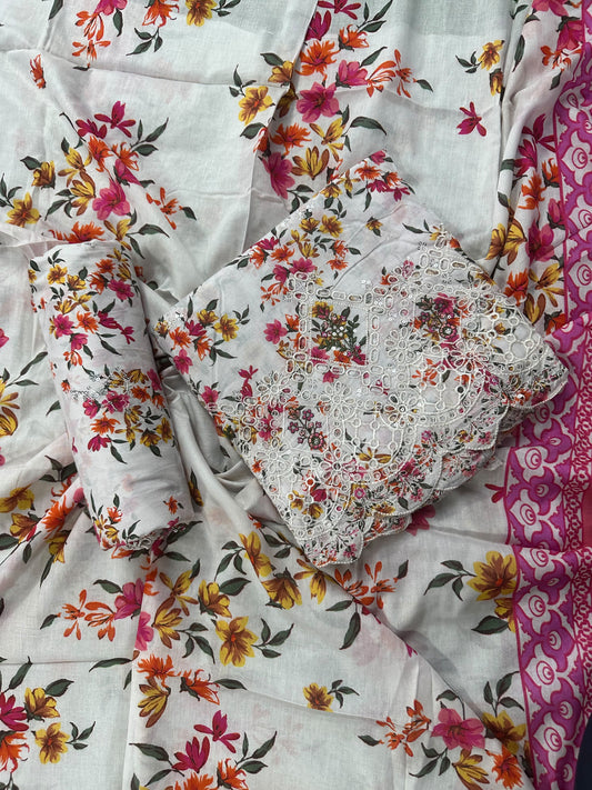 CRIMSON DIGITAL PRINTED EMB LAWN