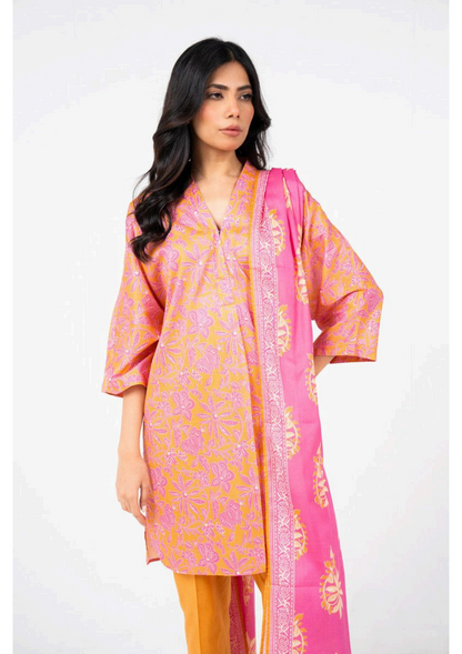 Alkaram 100% Original Cotton Camric 3 Piece 😉🧡 2k25