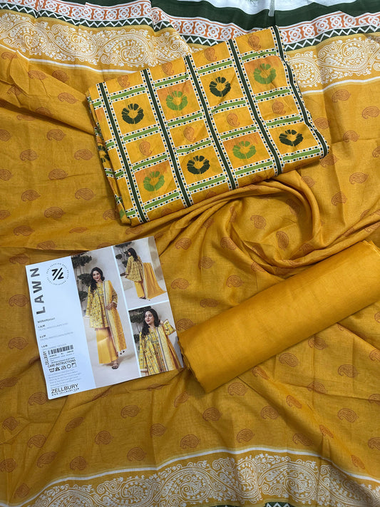 ZELLBURY Unstitched Lawn Collection 2026 Design # WUS26X30540