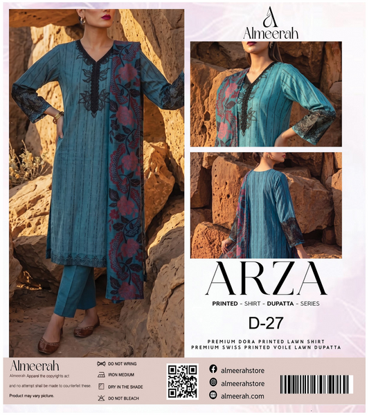 Almeerah ARZA – PRINTED D-27 2PC Premium Lawn Collection