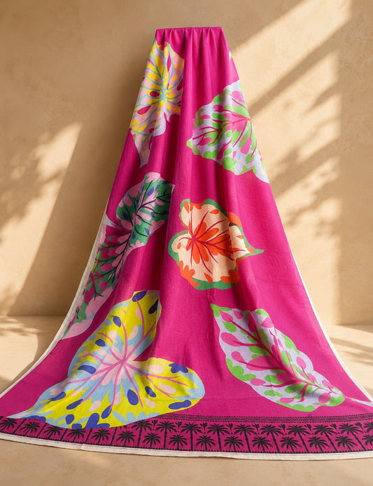 EGO 100%Original Dark Pink Digital Printed Lawn Dupatta Collection