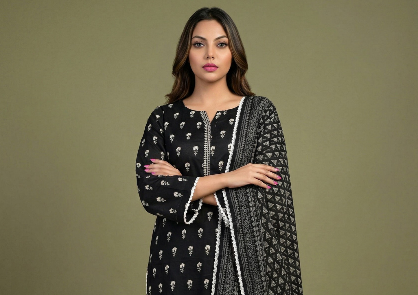 Salina Black & White Lawn Collection Vol-2 Design # 9
