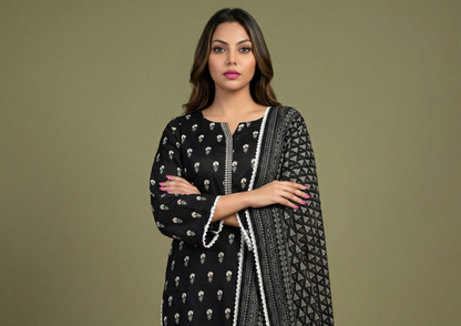 Salina Black & White Lawn Collection Vol-2 Design # 9