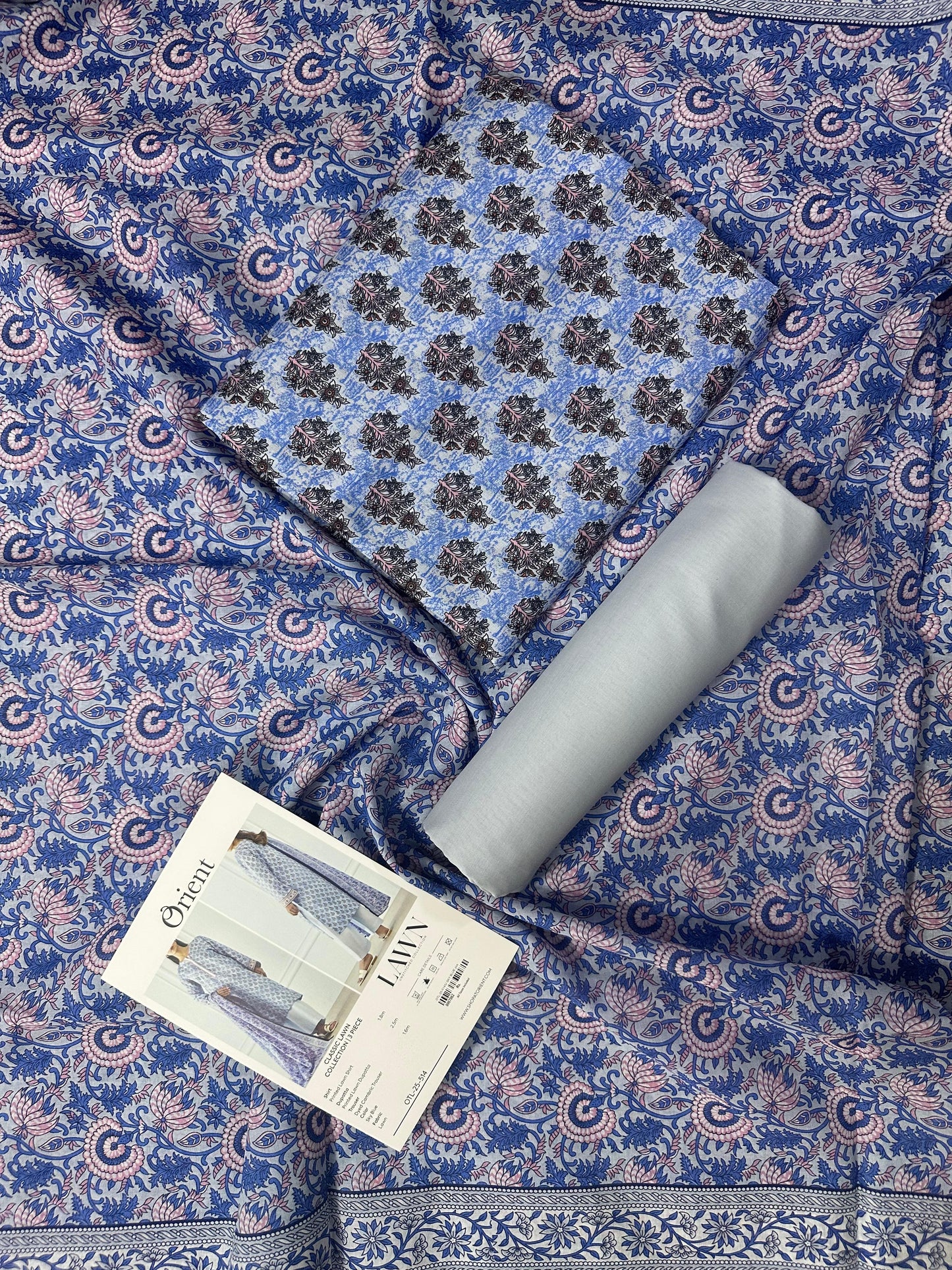 ✨ORIENT 100% ORIGINAL Unstitched Lawn 3 Piece✨ Design #OTL-25-514