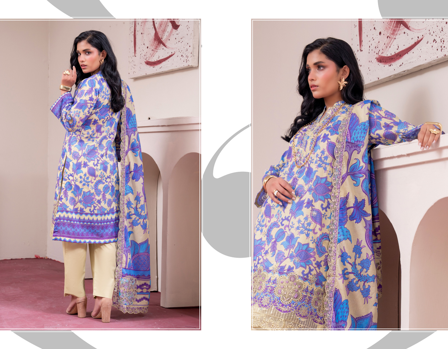 Amaira Pinky Luxury Embroidered Lawn 3 Piece Unstitched Collection