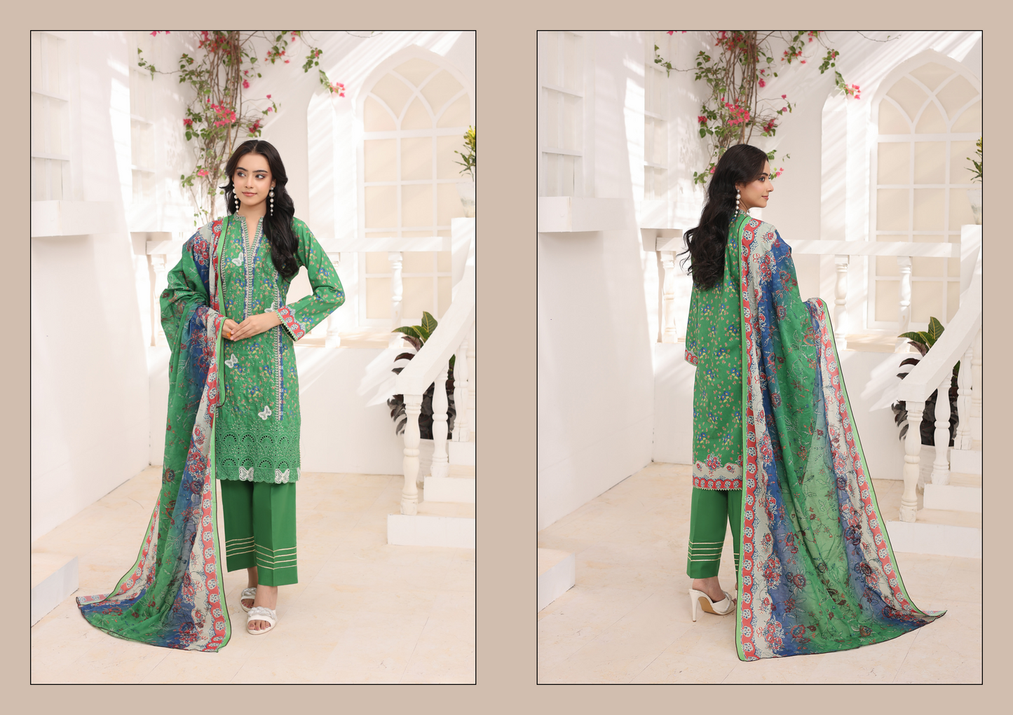 Bonanza Emerald Green Embroidery 3pcs Unstitched Collection