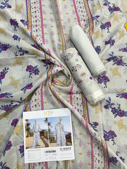 MTJ Original (WSDTS-PR-5373) Printed Lawn Unstitched Collection – Summer 2026
