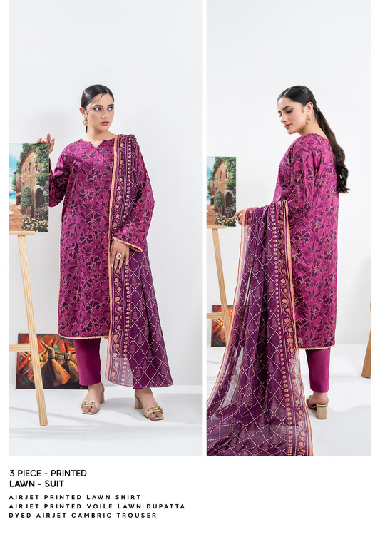 Zesh Unstitched Lawn 3 Piece 100% Original 🔥❤️