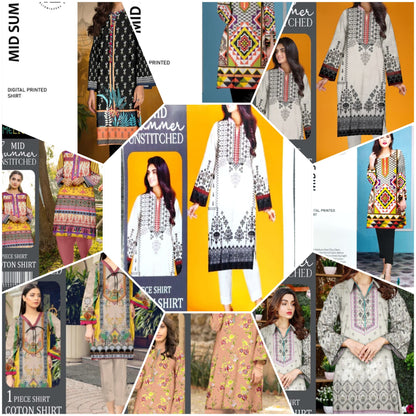 SHIRT PIECE KURTI LAWN COTTON