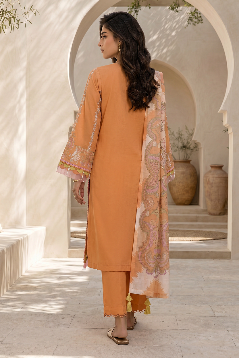 Zellbury Signature Unstitched 3PCs Collection D-C:- WUS26E30793