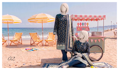 SAWERA-E-SAHIL Printed Lawn Collection D-02