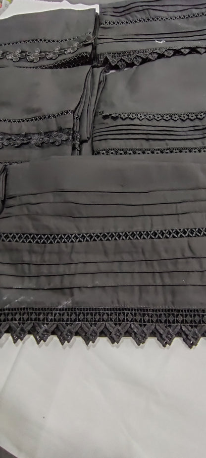 Cotton Stitched Plazo In Black 🖤 & White 🤍