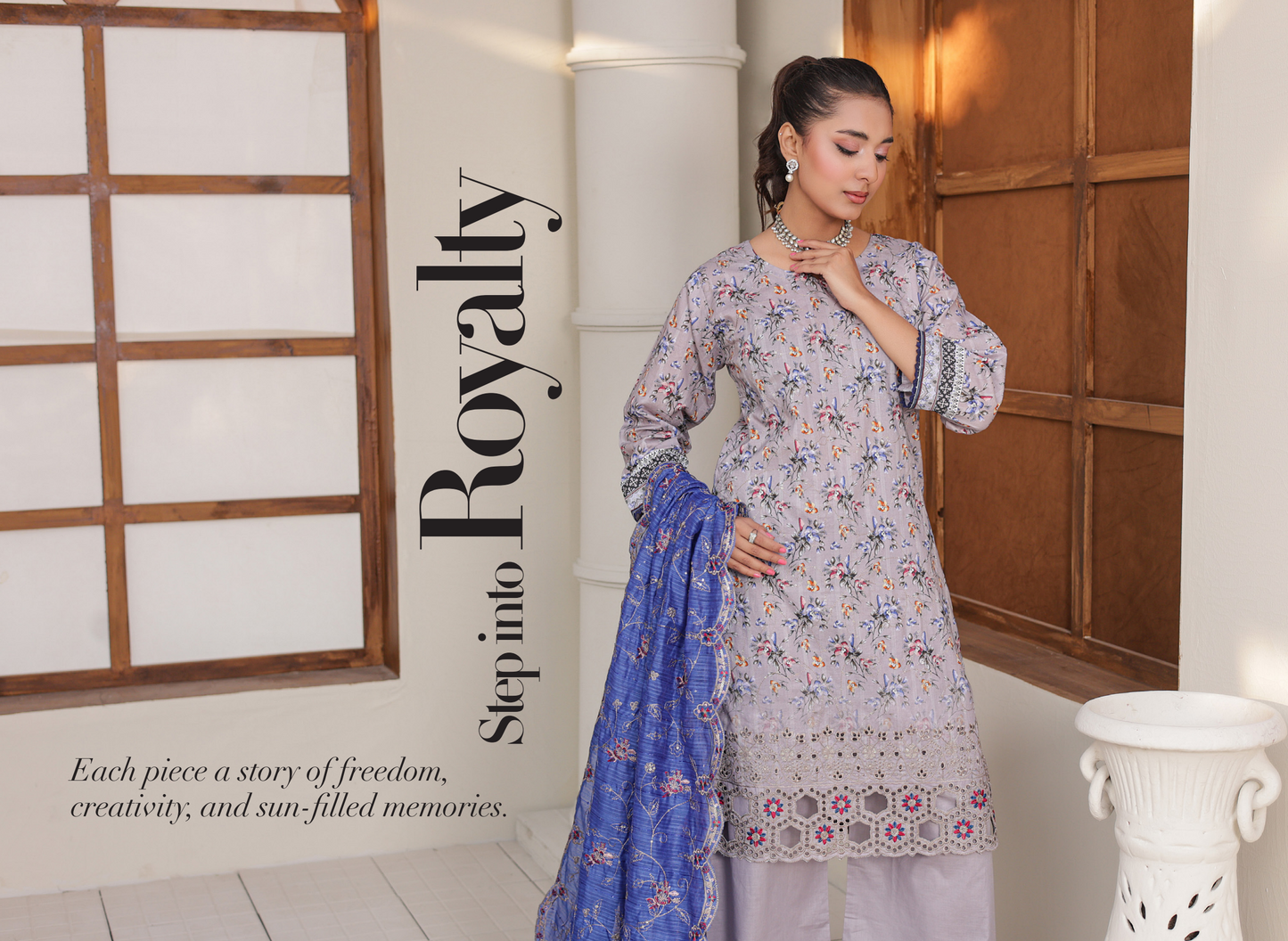 🌸 🌹 MTF – ROSE & VOGUE ✨ Digital Printed Doria Embroidered Laserkari Cotton 2025
Collection ✨