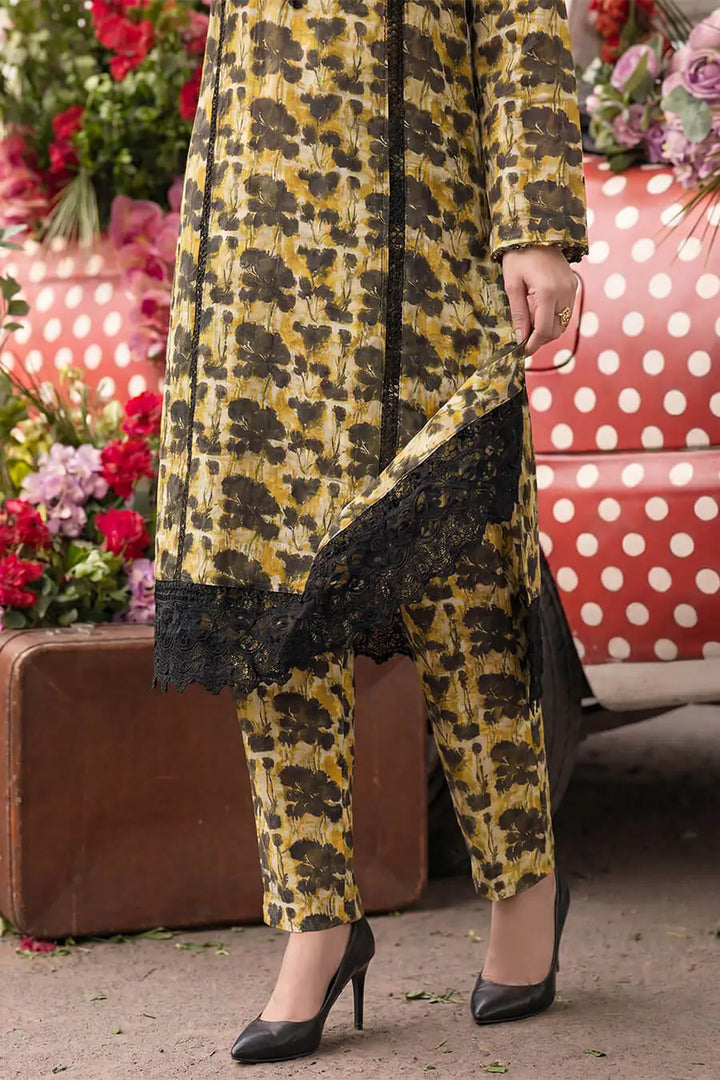 Mustard Yellow Floral Fusion By Almeerah