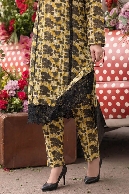 Mustard Yellow Floral Fusion By Almeerah