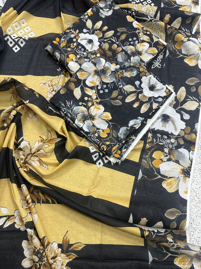 Ego Doria Lawn Unstitched AllOver 3Pcs 😍💖