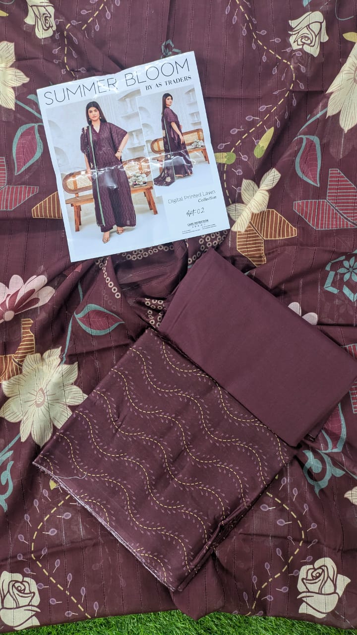 Summer Bloom Lawn 3PC Unstitched Collection Design # 2