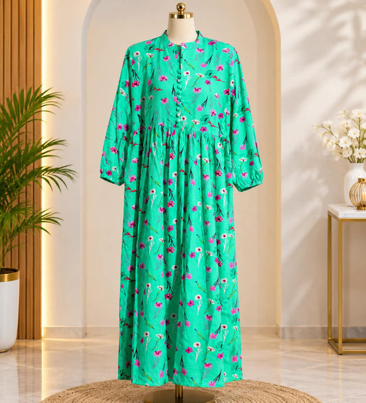 DIGITAL PRINTED GREEN MAXI