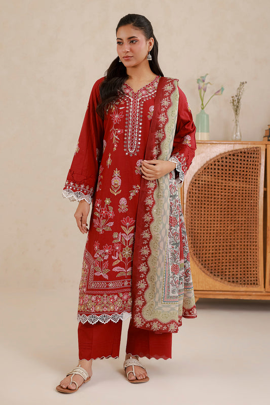 Zellbury Signature Embroidery Unstitched 3PCs Collection D-C:- WUS26E30511