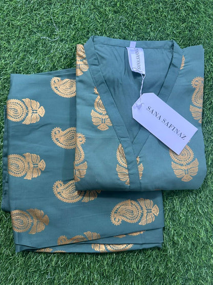 SANASAFINAZ Stitched CORDSET 2PCs Cotton – Ready to Wear