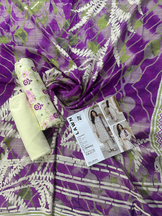 Zellbury (D.C:- WUS26X38053) Unstitched 3pcs Lawn Collection