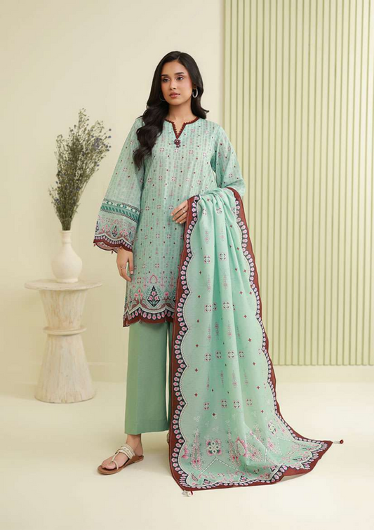 ZELLBURY Unstitched 3pcs Lawn Collection D.C:- WUS26X30882