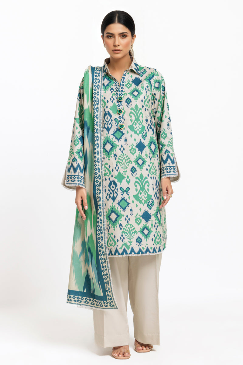 Khaadi Emerald - 3 PCs Printed Bana Dora Lawn Unstitched Collection