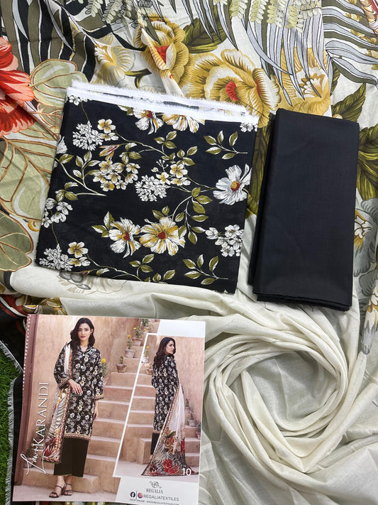 🌿✨ REGALIA TEXTILE – LAWN KARANDI DIGITAL PRINTED COLLECTION 2026 ✨🌿 Design #10